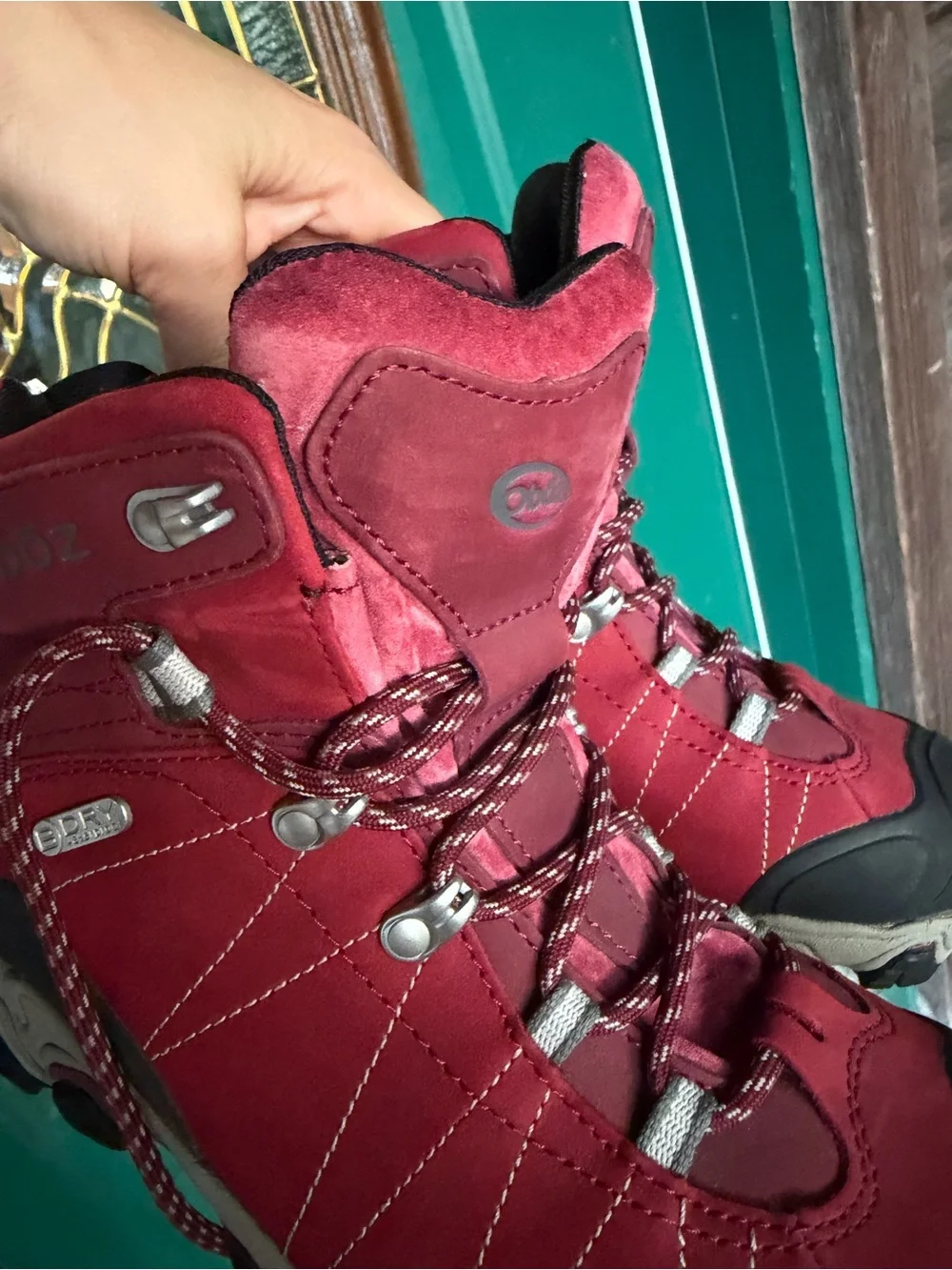 Oboz Women's Bridger Mid B-DRY Hiking Boots Womens 9.5 wide rio red 40 euro